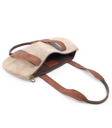 Suede shoulder bag - Astroni